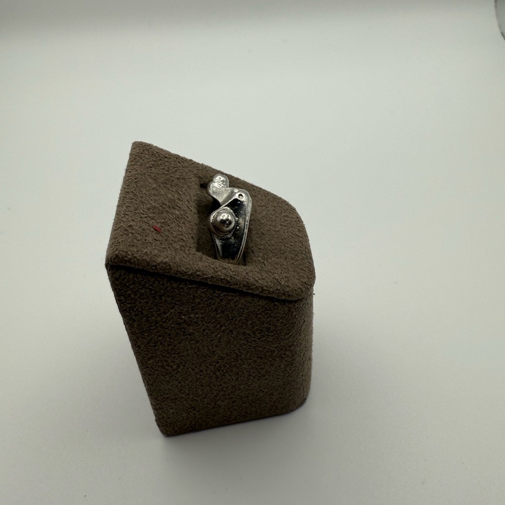 Sterling Silver Adjustable Frog Ring - image 2